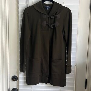 Chaps Olive Green Hooded Toggle Pea Coat